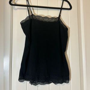 ann taylor lace black top
